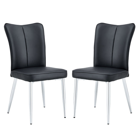 Modern Minimalist Dining Chairs With Metal Legs