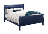 Charlston - Modern Sleigh Design Bed With LED