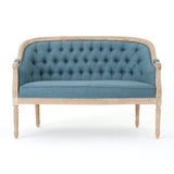 French Country Chesterfield Style Tufted Loveseat
