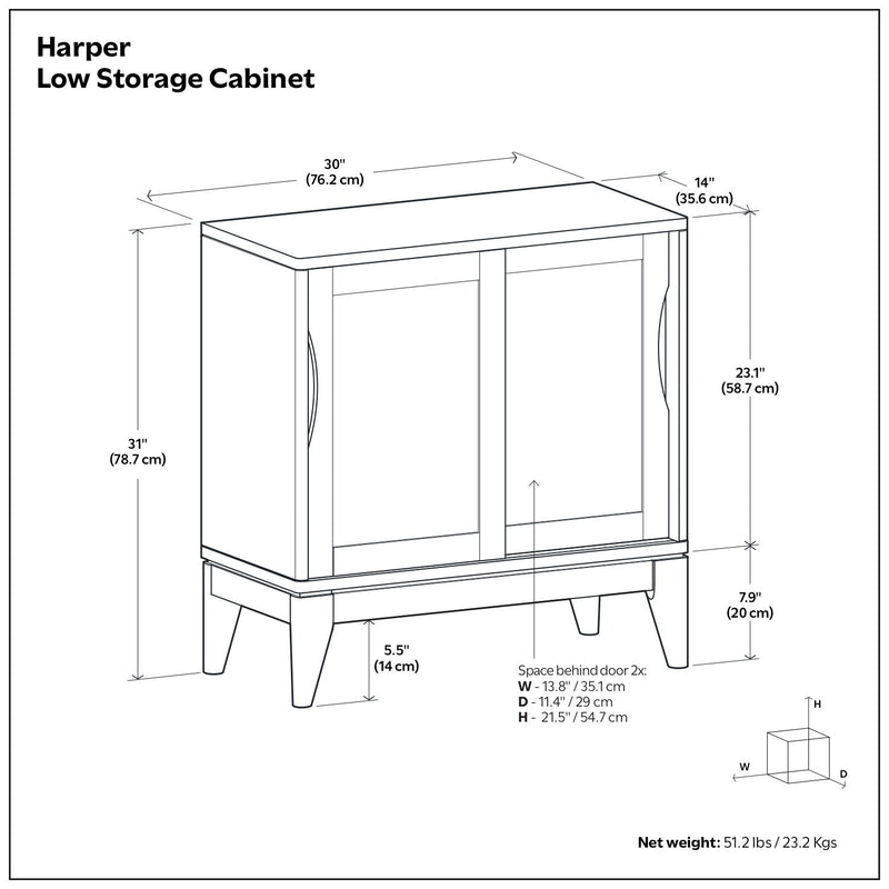 Harper - Low Storage Cabinet - Black