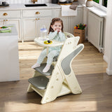 Multifunctional Growing Up Dining Chair With Adjustable Height And 5 Point Seat Belts