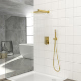 Dual Shower Head 10" Wall Mounted Square Shower System