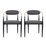 Modern Upholstered Dining Chair With Iron Frame