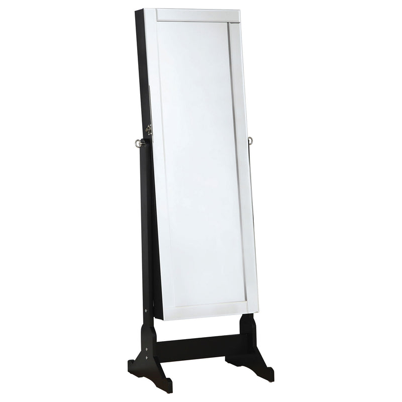 Radavera - Jewelry Cheval Mirror With Tilt Function - Black