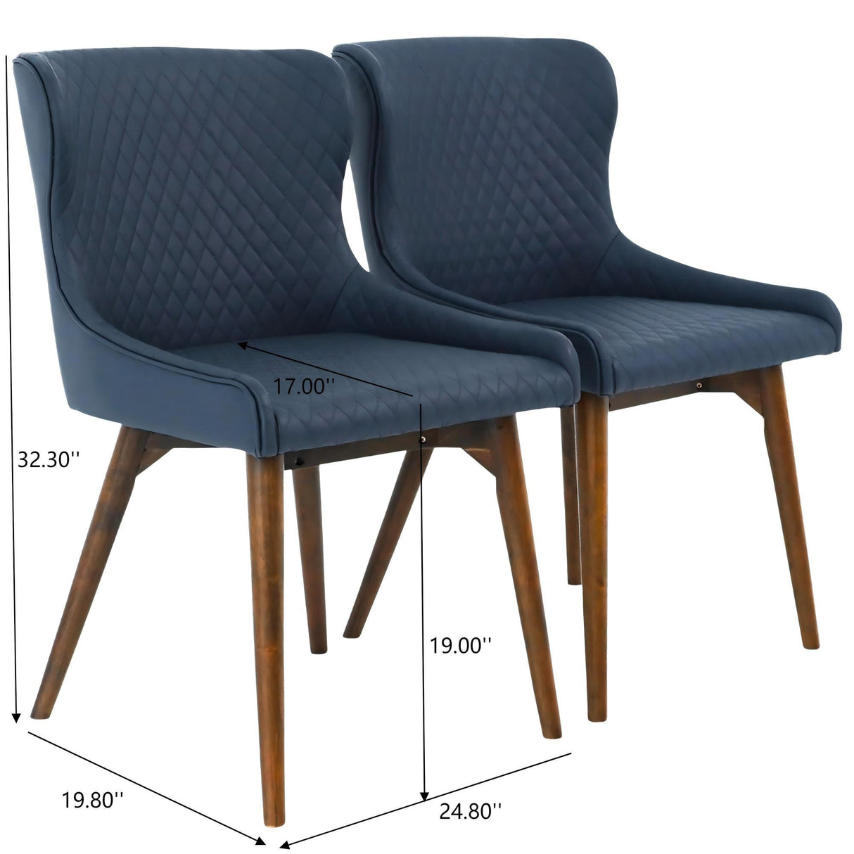 Robin - Dining Chair (Set of 2) - Navy Blue
