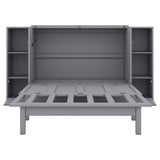 Murphy Bed With Shelves, Drawers And USB Ports