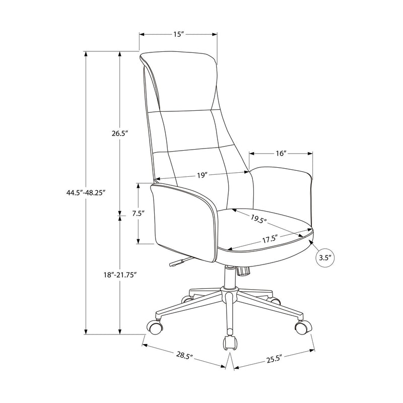Office Chair With Adjustable Height - Black