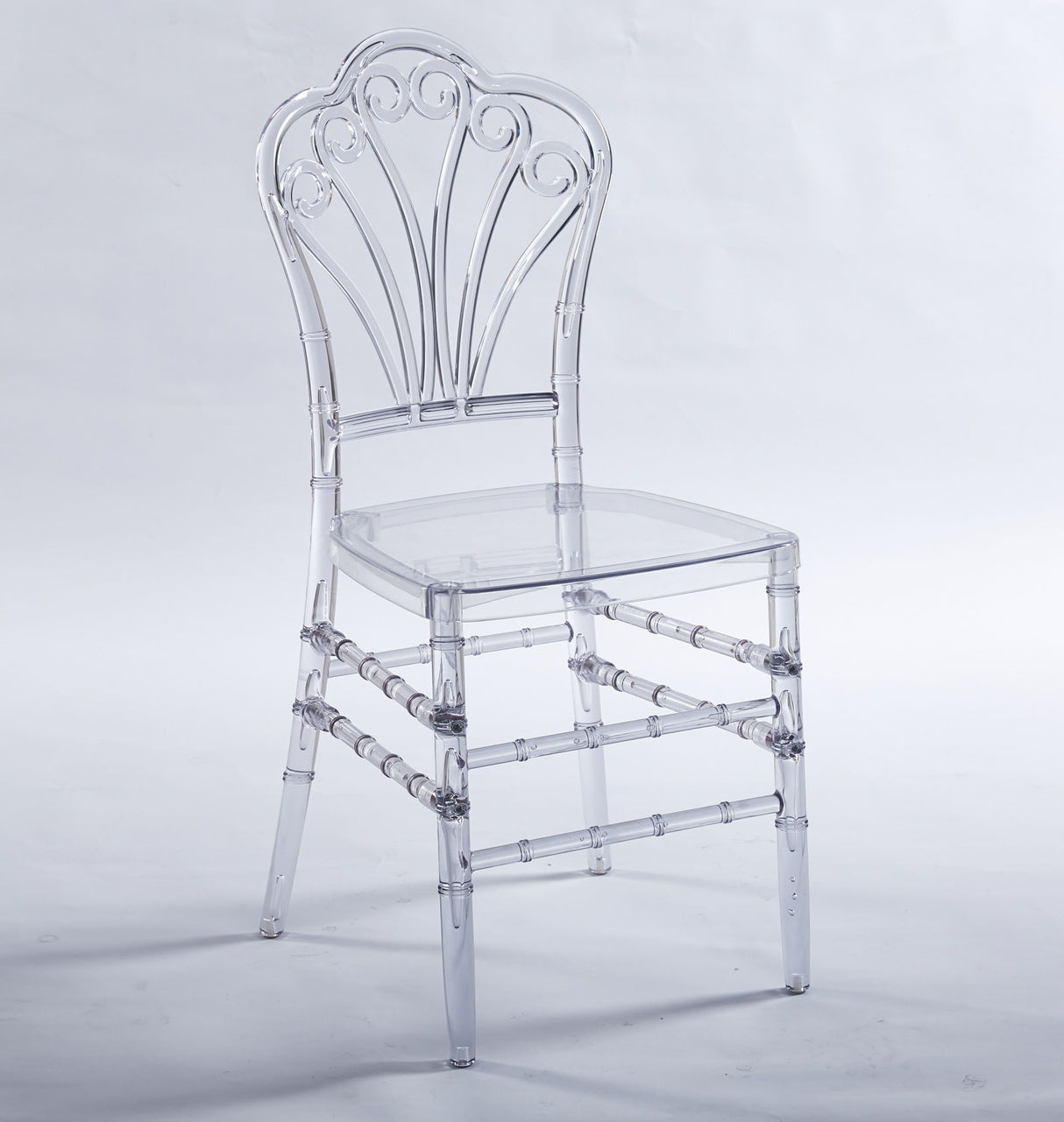 Welding Chair, Dining Chair / Plastic Seat (Set of 4) - Transparent
