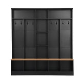 Minimalist Shoe Cabinet With Cube Storage & Shelves