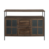 Modern 3 Door Buffet - Dark Walnut