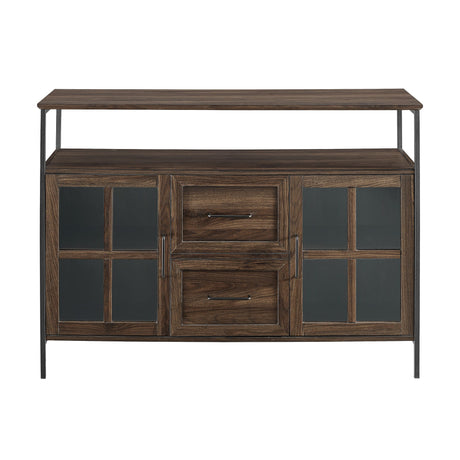 Modern 3 Door Buffet - Dark Walnut