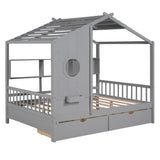 Modern Design House Bed With Storage Shelf