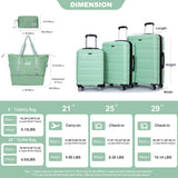 Luggage Set Of 5 Pieces, Expandable Hard Pc Luggage Set With Tsa Lock For Rotating Wheels