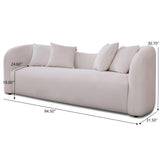 Mason - Mid Century Modern Luxury Tight Back Curvy Couch