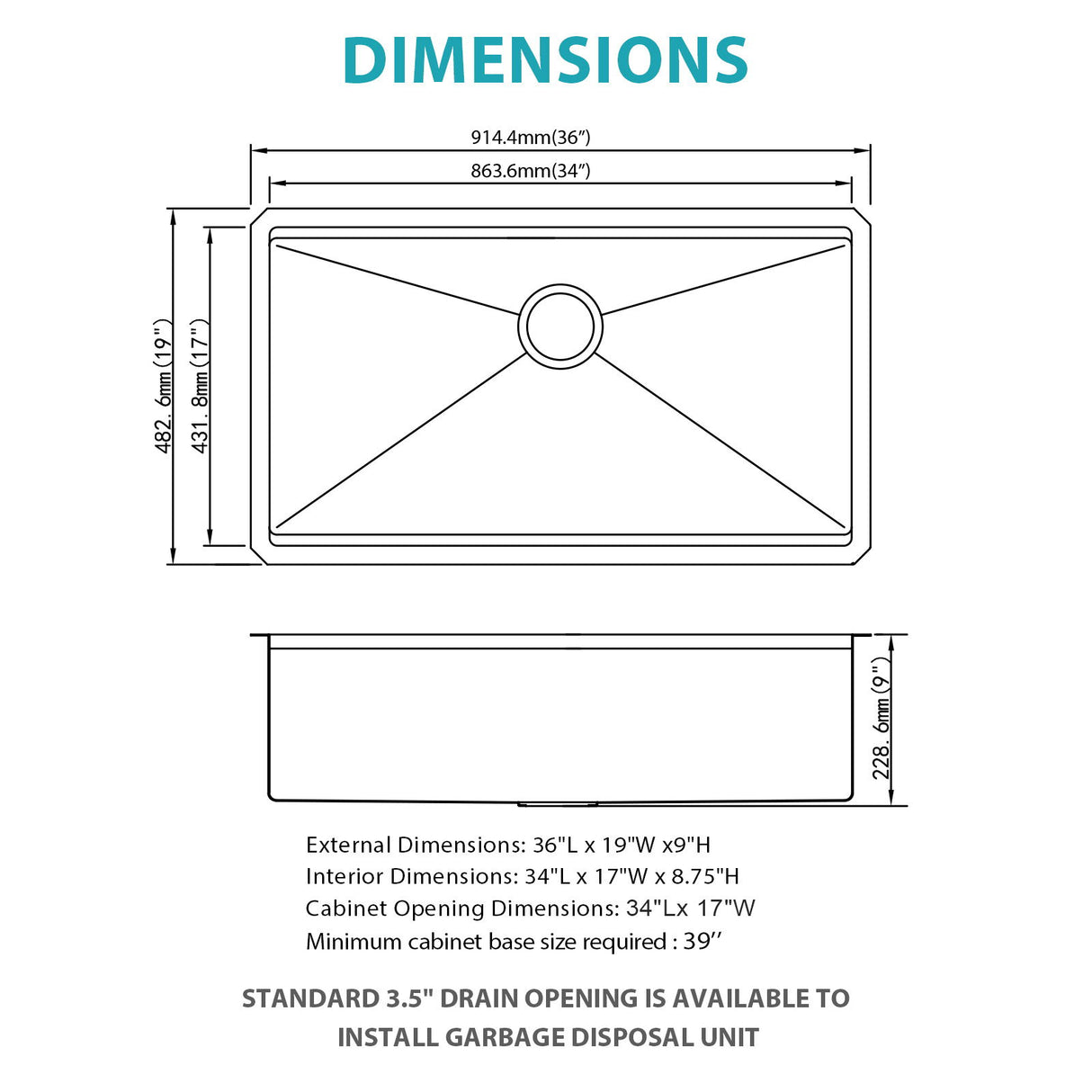 Gold Stainless Steel Undermount Kitchen Sink 36 X 19 X 9" 16 Gauge Deep Workstation Sink With Cutting Board And Accessories