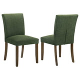 Luxe Upholstered Dining Side Chairs With Gently Curved Back (Set of 2)