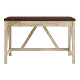 Modern Farmhouse A Frame Two Tone Desk - Brown