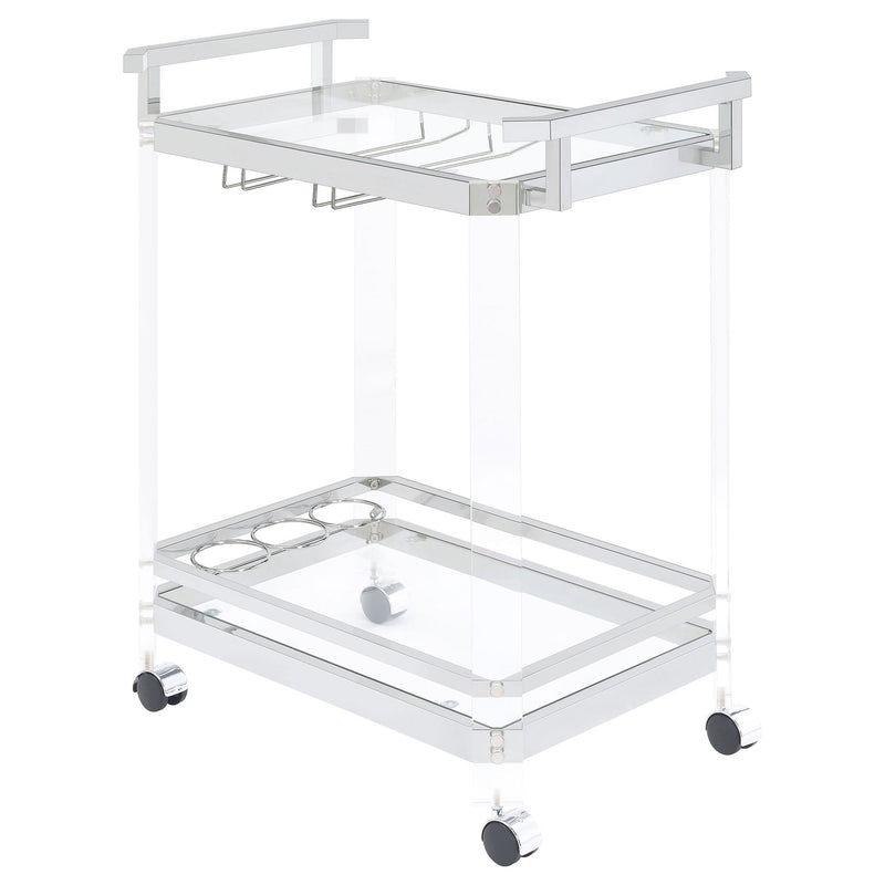 Kempton - 2 Tier Bar Cart - Chrome