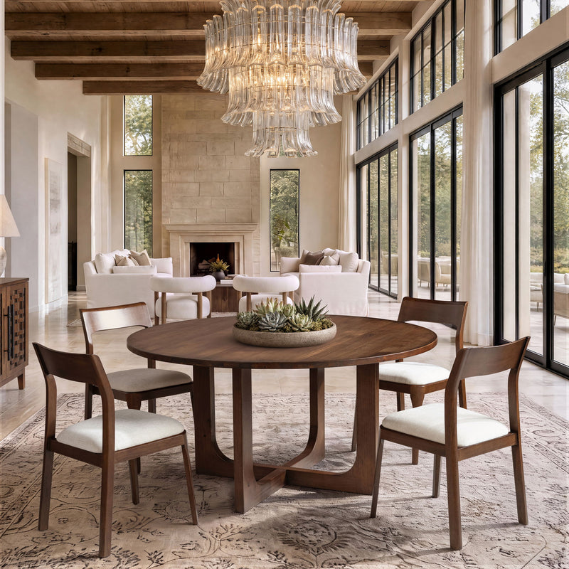 Pino - Round Dining Table - Dark Brown