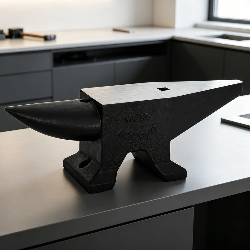 Heavy Duty Cast Steel Anvil, 22 Lbs Single Horn With Large Countertop, High Hardness For smithing