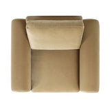 Mason - Arched Arm Chair - Camel Brown Beige