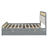 Platform Bed With Trundle And 2 Drawers