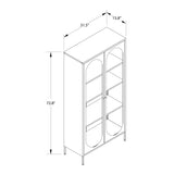 Luna - 2 Door Accent Cabinet With Fluted Glass