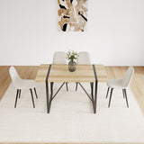 Modern Accent Dining Chairs Upholstered Seat, Metal Legs (Set of 4)