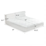 Queen Mattress & Bed Frame With Cool , Innovative All In One, Pressure Relief, Motion Isolation - White