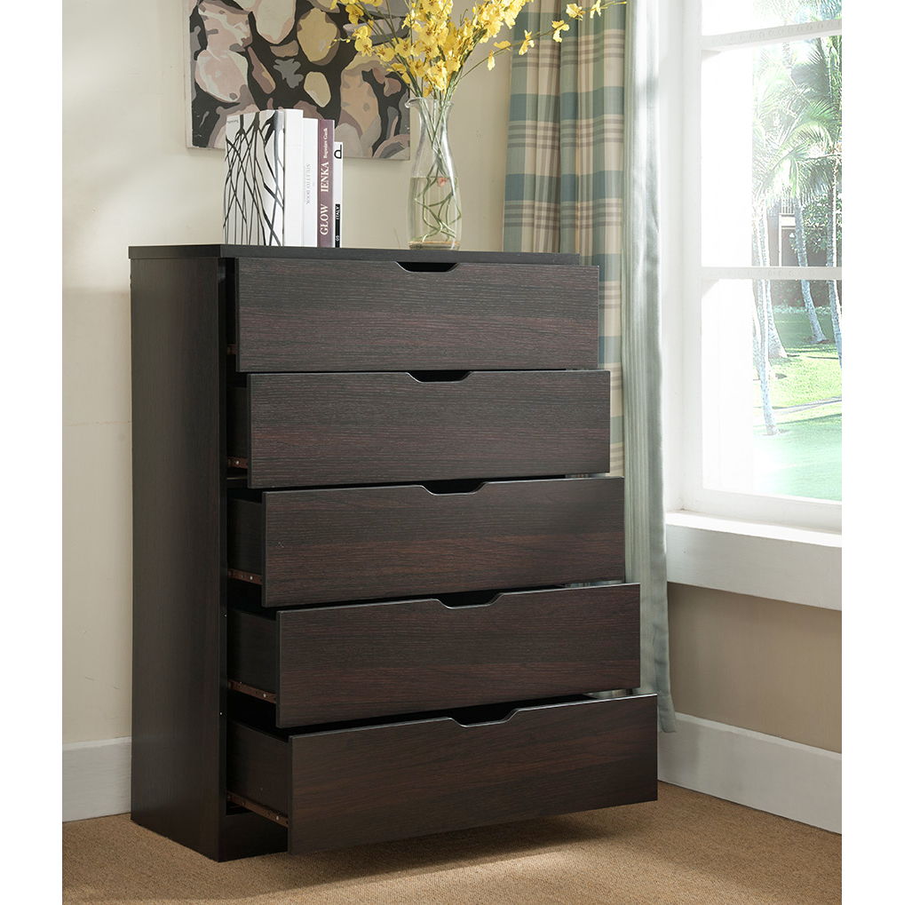 Modern Drawer Chest And Clothes Storage Cabinet With Metal Drawer Glides