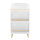 Bookshelf 3 Tier Book Organizer With Toy Storage - White