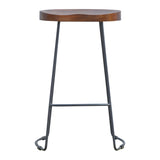 Industrial Chunky Bar Stool - Chestnut