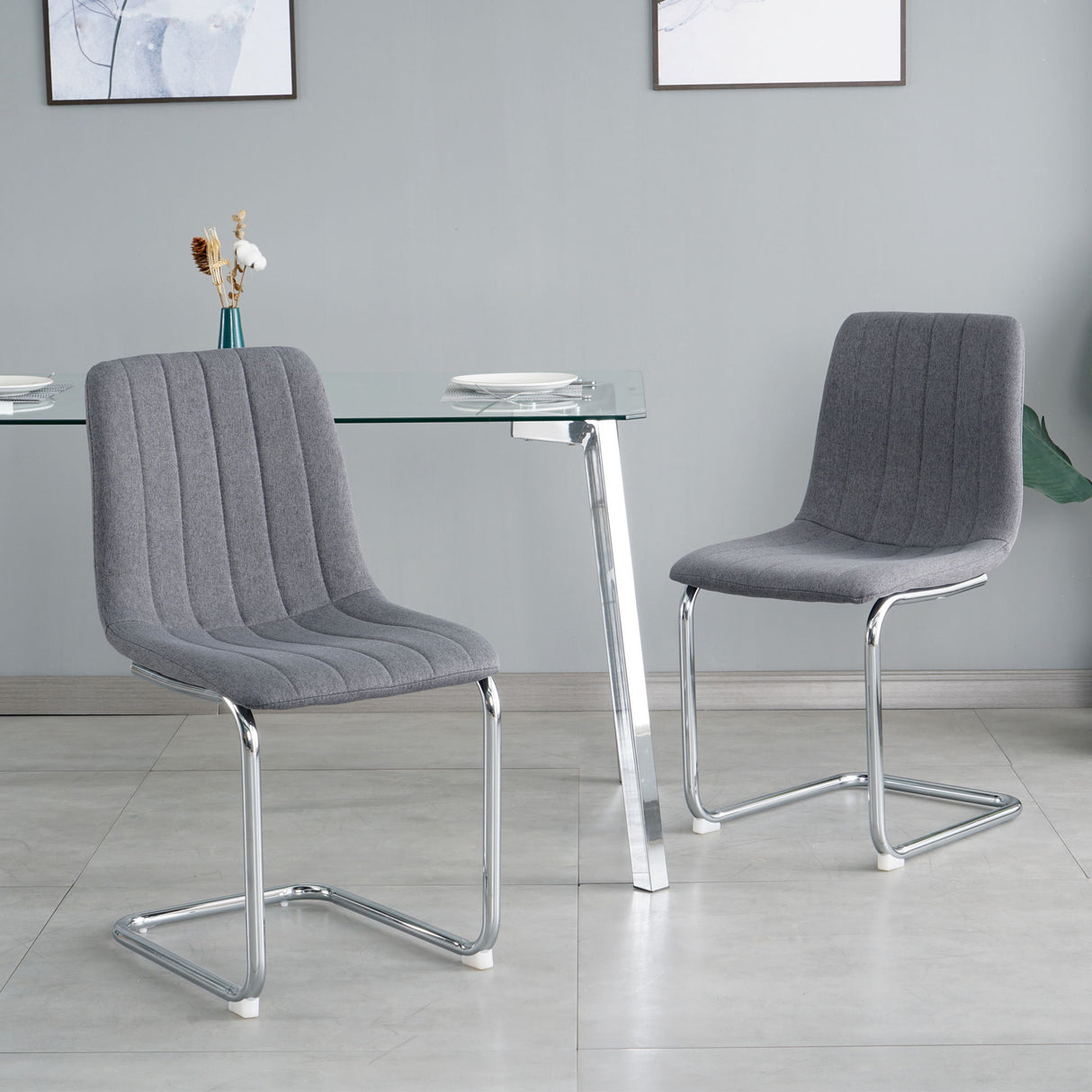 Modern Dining Chair With Metal Legs