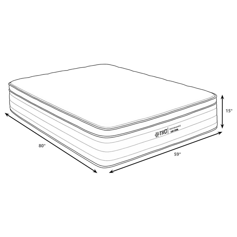 Starrett Black - 15" Euro Top Hybrid Mattress With Cooling Foam And Wrapped Coils