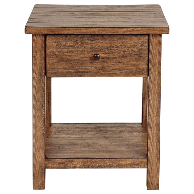 Castleton - 1 Drawer Wood End Table With Shelf