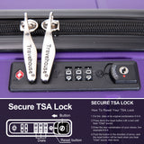 Hardshell Suitcase Spinner Wheels Lightweight Durable Suitcase With Tsa Lock, 3 Piece Set