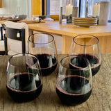 Halo - Oval Tritan Glasses Dof 18Oz, Bpa Free Plastic Water Tumblers (Set of 4) - Clear