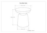 Toby - Handcrafted Metal Accent Table