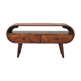 Solid Wood Circular TV Stand