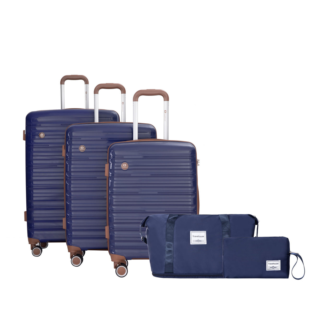 5 Piece Set Hardshell Carry On Luggage Set With Tsa Lock
