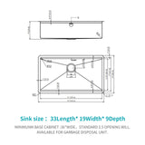Workstation Kitchen Sink,Single Bowl Undermount