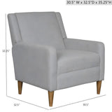 Upholstered Accent Armchair - Light Gray