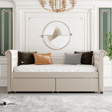 Upholstered Daybed, Wood Slat Support