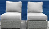 Armless Patio Chair With Cushions