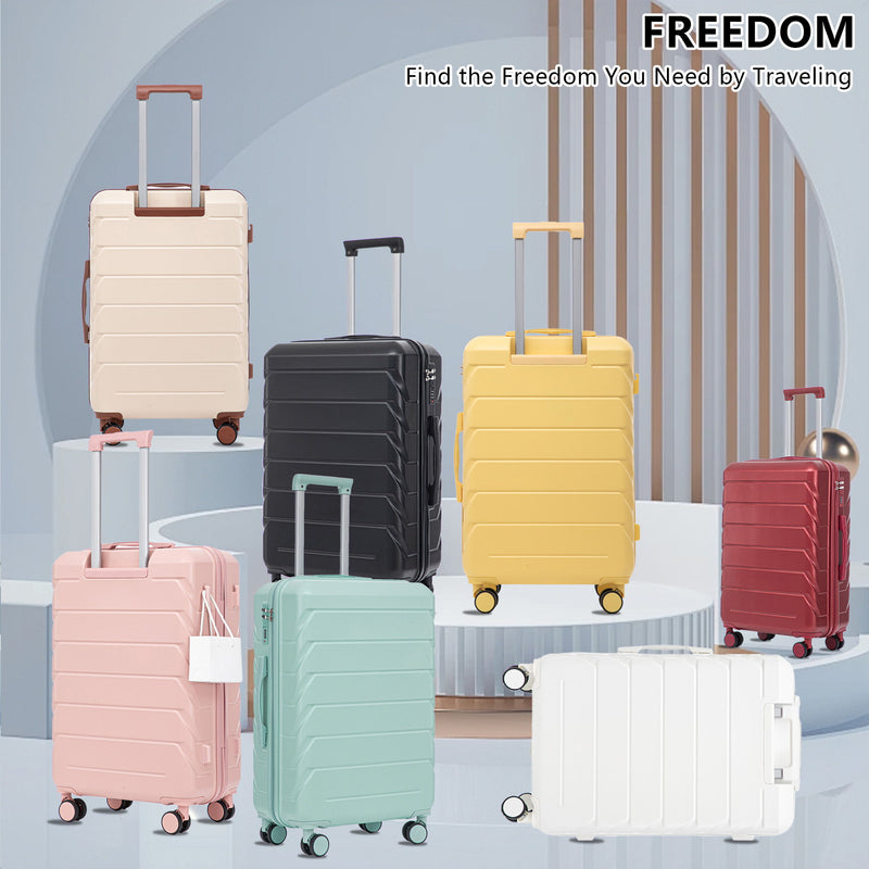 3 Pieces Set 20" / 24" / 28" Spinner Wheel Luggage With Combination Lock