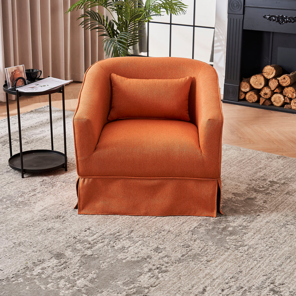 Swivel Accent Chairs Armchair For Living Room, Round Barrel Chairs
