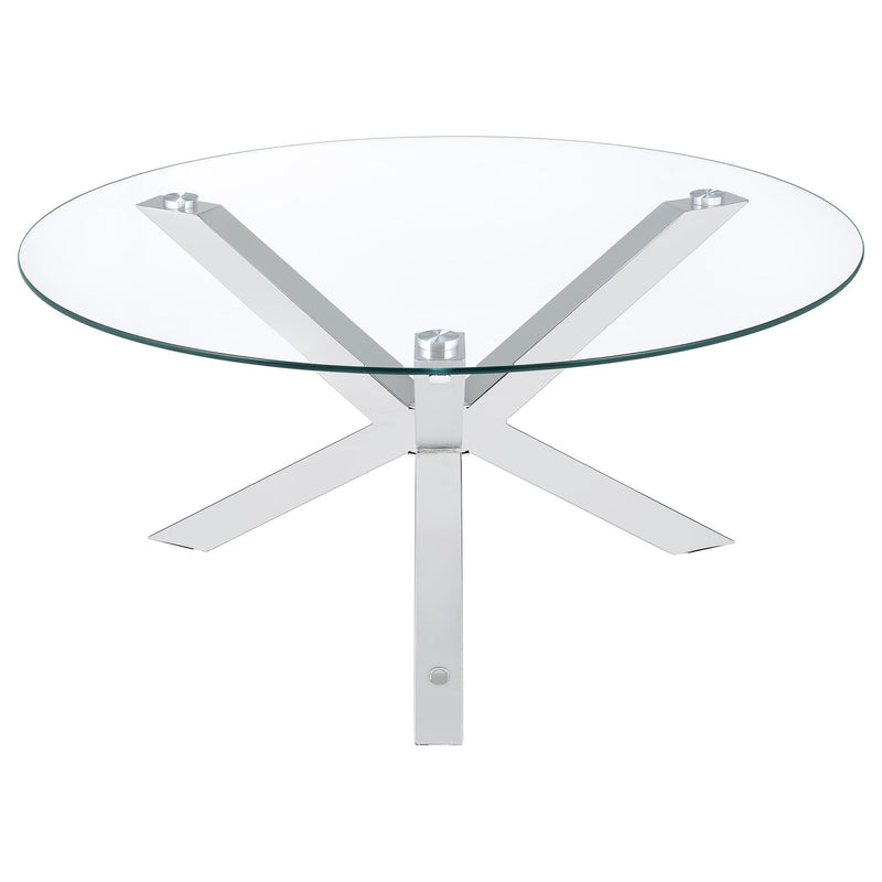 Round Top Coffee Table - Chrome