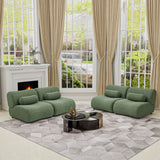 Modern L-Shaped Modular Sofa Set High Comfort Chenille Fabric