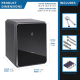 1.15 Cu. Ft Touchscreen Biometric Keypad Security Safe - Black
