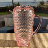 Diamond Cut Unbreakable Plastic Water Pitcher With Lid